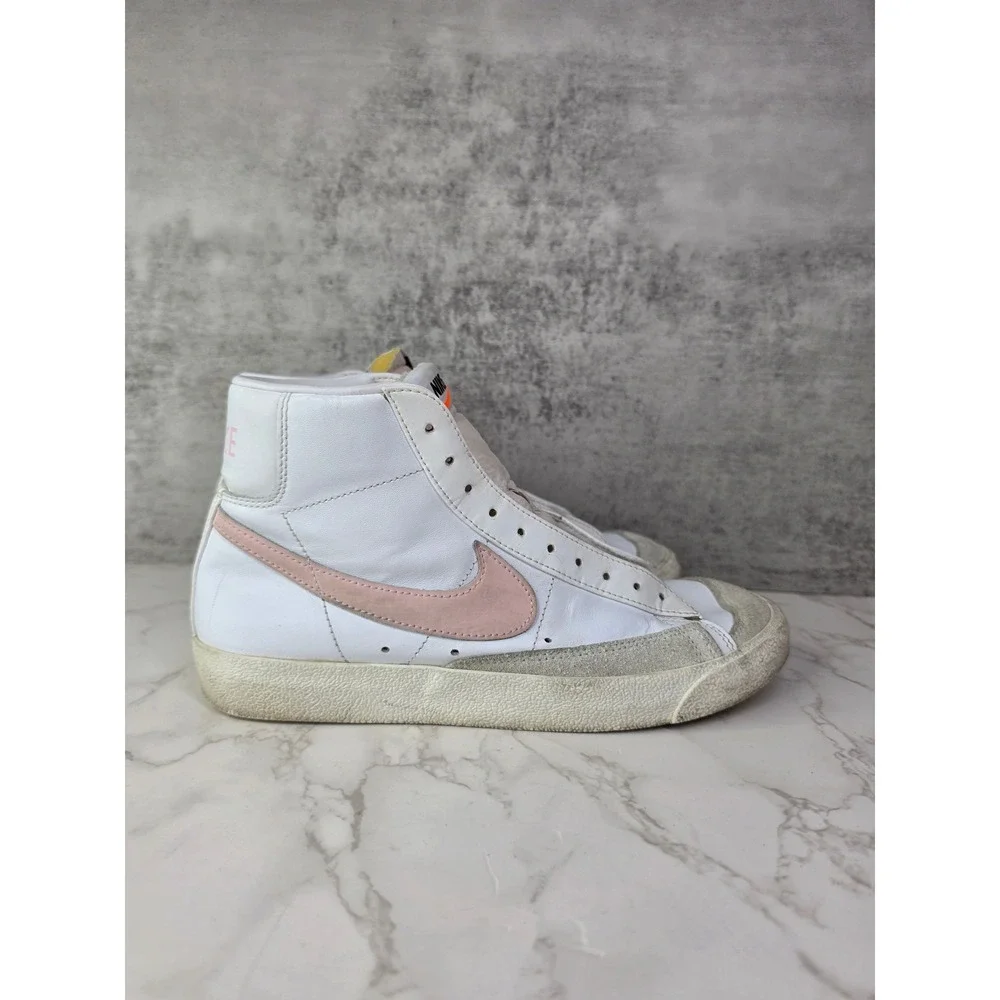 Nike Blazer Mid 77 Vintage Womens White Pink Foam BQ6806-108 Size 8.5 No Laces*